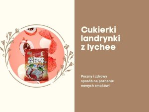 Yuki & Love Cukierki o smaku liczi liczi owocowe kulki landrynki twarde mini 350g 3