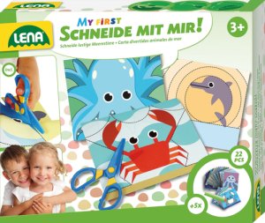 Lena Let´s cut together Sea animals, 3 yr(s), Carton, Multicolour 1
