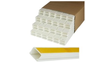 Listwa elektroinstalacyjna kanał kablowy BKK 40x16mm korytko z pokrywą i taśmą montażową 2-stronną KARTON=84m (42szt) NEKU 1