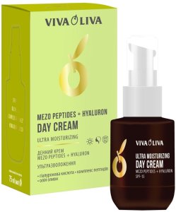 Energy of Vitamins VIVA OLIVA Krem do twarzy mezo peptydy+hialuron ultra nawilżanie-na dzień (spf15) 75ml 1
