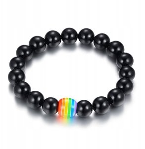 OPASKA TĘCZOWA TĘCZA LGBT BRANSOLETKA PL48 UNISEX 1