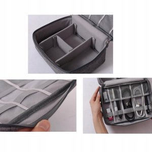 ORGANIZER TORBA NA KABLE KARTY DYSKI ŁADOWARKI USB 4