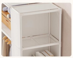 SZAFA Modułowa SKŁADANA Wieszak GARDEROBA na UBRANIA Metalowa 125x28x80 cm 4