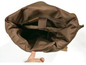 Plecak PODRÓŻNY POJEMNY Vintage Retro MIEJSKI EkoSkóra Brązowy PŁÓCIENNY 3