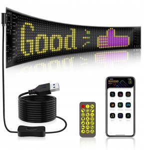 WYŚWIETLACZ Led FULL COLOR do AUTA WITRYNĘ USB Bluetooth TWÓJ PROJEKT Appka 3