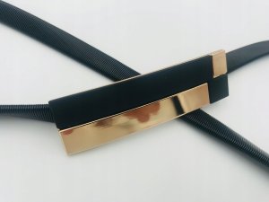 Edibazzar Pasek do SUKIENKI Metalowy ZŁOTY Elegancki ROZCIĄGLIWY Sprężyna Pancerka 2