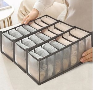 ORGANIZER Na SKARPETKI BIELIZNĘ SZAFY Komplet 3szt 9