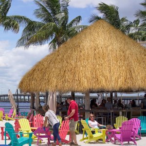 Strzecha SŁOMA SZTUCZNA na DACH Dekoracyjna 100x50cm TIKI HUTS Hawajska BAR 13