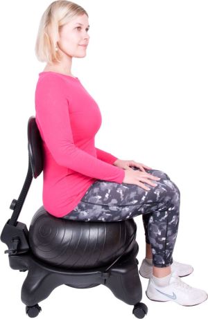 inSPORTline Krzesło z piłką rehabilitacyjne G-Chair z oparciem (10970) 1