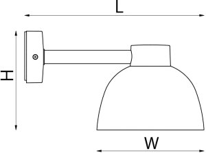 Herning Wall Mini Sort 3000/4000K 2