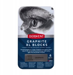 Derwent XL Graphite Blocks 6 stk tin 3