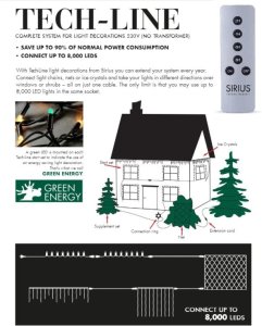 Lampki choinkowe Sirius Tech-Line StartSet, 45L, Multi/black, w/sensor 3