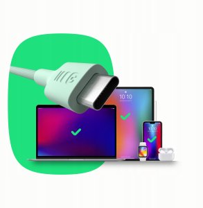 Kabel USB Green Cell USB-C - USB-C 2 m Biały (KABGC100PS200SW) 4