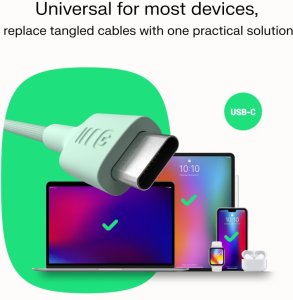 Kabel USB Green Cell USB-C - USB-C 2 m Biały (KABGC100PS200SW) 9