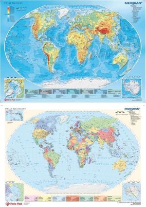 Panta Plast Podkład dwustronny z mapą świata - 196088 1
