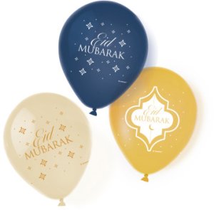 Eid Mubarak balloner, 6 stk. 1