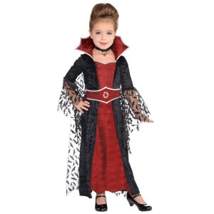 Amscan Coffin Queen Deluxe, Fancy costume, Child, Female, Magic, Black, Red, Female 1