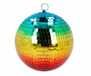 Regnbue discokugle 20 cm 1