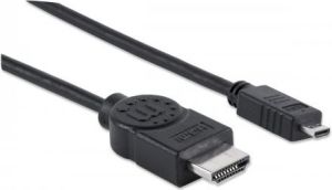 Kabel Manhattan HDMI Micro - HDMI 2m czarny (324427) 1