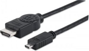 Kabel Manhattan HDMI Micro - HDMI 2m czarny (324427) 2