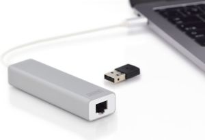 HUB USB Digitus 1x RJ-45  + 3x USB-A 3.0 (DA-70255) 3