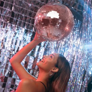 Rosa discokugle, 20 cm 10