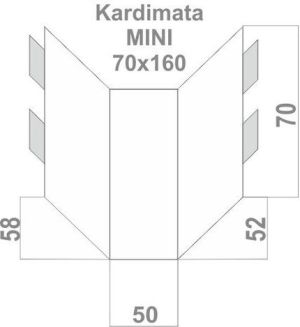Kardiff Kardimata Anti Slip Mini 70x160 granatowa - mata samochodowa na połowę tylnego fotela 2