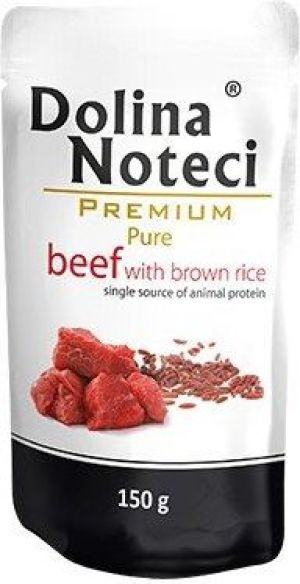 Dolina Noteci Premium Pies Pure Wołowina i ryż saszetka 150g 1