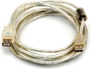 Kabel USB InLine USB-A - USB-A 2 m Przezroczysty (34618Q) 2