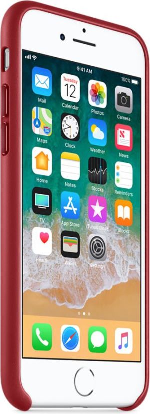 Apple Skórzana nakładka do Apple iPhone 8 / 7 czerwona (MQHA2ZM/A) 3