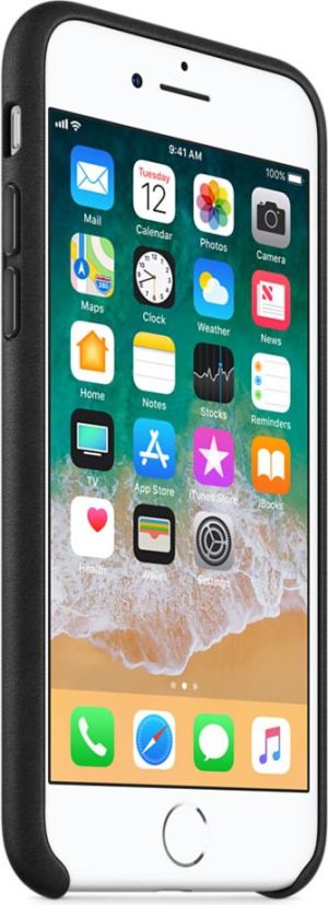 Apple Skórzana nakładka do Apple iPhone 8 / 7 czarna (MQH92ZM/A) 3