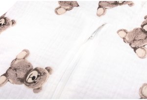 Śpiworek muślinowy ze skarpetkami , letni od 2 do 4 lat - Misie 0.5 TOG 2