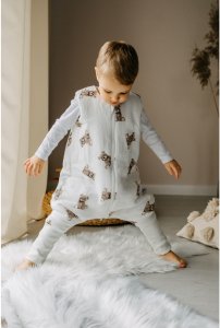 śpiworek muślinowy . całoroczny ze skarpetkami 1TOG, od 2 do 4 lat - Misie 6