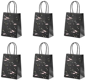 PartyDeco TNP6, Gift wrap bag, Black, Gold, Pink, Pattern, Halloween, Black, 180 mm 1
