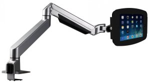 Compulocks Space Reach iPad Adjustable Articulating Mount - Befestigungskit (Gelenkarm, Gehäuse) - für Tablett - verriegelbar - hochwertiges Aluminium - Schwarz, Silber - Bildschirmgröße: 32,8 cm (12.9") - Tischmontage - für Apple 12.9" iPad Pro (3. Gener 1