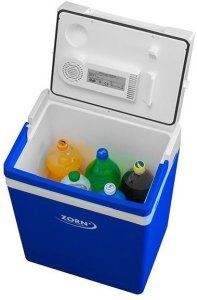 ZORN Z32 12/230V Køleboks Energiklasse: E (A - G) Termoelektrisk 230 V, 12 V Blå-hvid 30 l 3