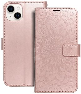 Kabura MEZZO Book do IPHONE 14 Plus mandala złoty róż 1