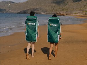 HUIIKE Deska SUP pompowana z akcesoriami tropikalna zieleń 5