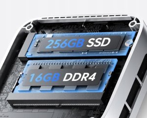 Mini komputer PC Intel N150 16GB DDR4 256GB SSD M.2, Windows 11 Pro 3