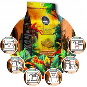 Kawa Ziarnista West Caffee ZESTAW 2KG Honduras + Mexico 9