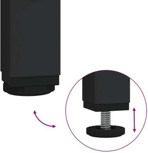 Kosz na pranie 2 przegrody z półką, czarny dąb 9