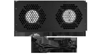 Panel 2x wentylator RACK 19 podsufitowy czarny TOTEN 1