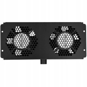 Panel 2x wentylator RACK 19 podsufitowy czarny TOTEN 2