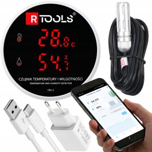 TERMOHIGROMETR WiFi 3m App Tuya SmartLife WILGOTNOŚĆ TEMPERATURA -40 +120C 1