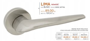 KLAMKA DRZWIOWA LIMA NIKIEL SATYNA 2