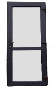 Drzwi zewnętrzne PCV sklepowe 100/200 antracyt 2