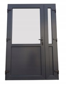 Drzwi zewn. PCV antracyt 140x210 dwuskrzydłowe 1
