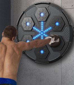 TARCZA BOKSERSKA TRENINGOWA BLUETOOTH NA ŚCIANĘ MUZYCZNA TABLICA DLA DZIECI 9