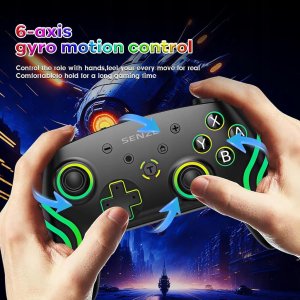 Pad bezprzewodowy RGB do Nintendo Switch / PC / Android  czarny 3