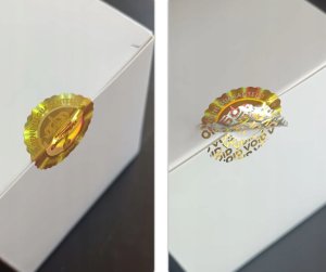 Plomby Gwarancyjne / Holograficzne 360 szt. / Okrągłe / 25mm*25mm / Złote 1